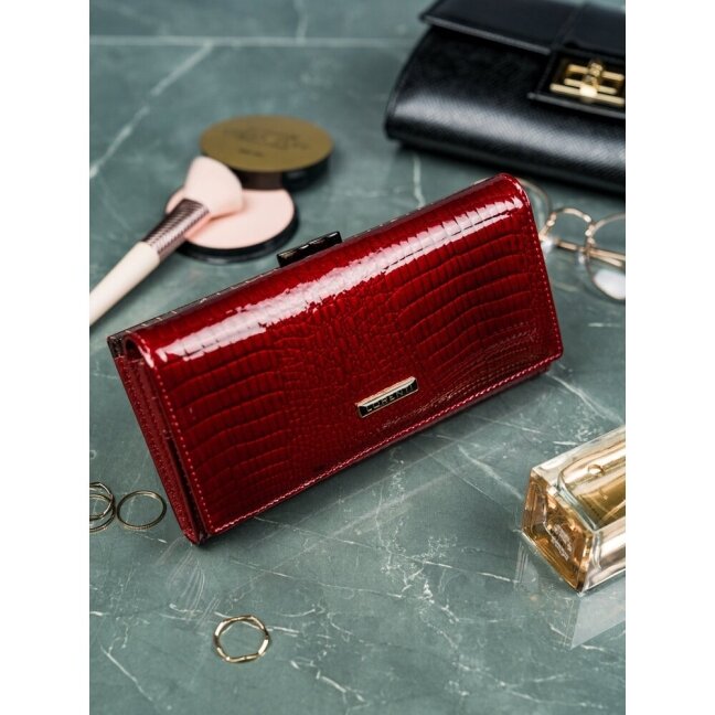 Odinė piniginė Lorenti raudonos spalvos 1